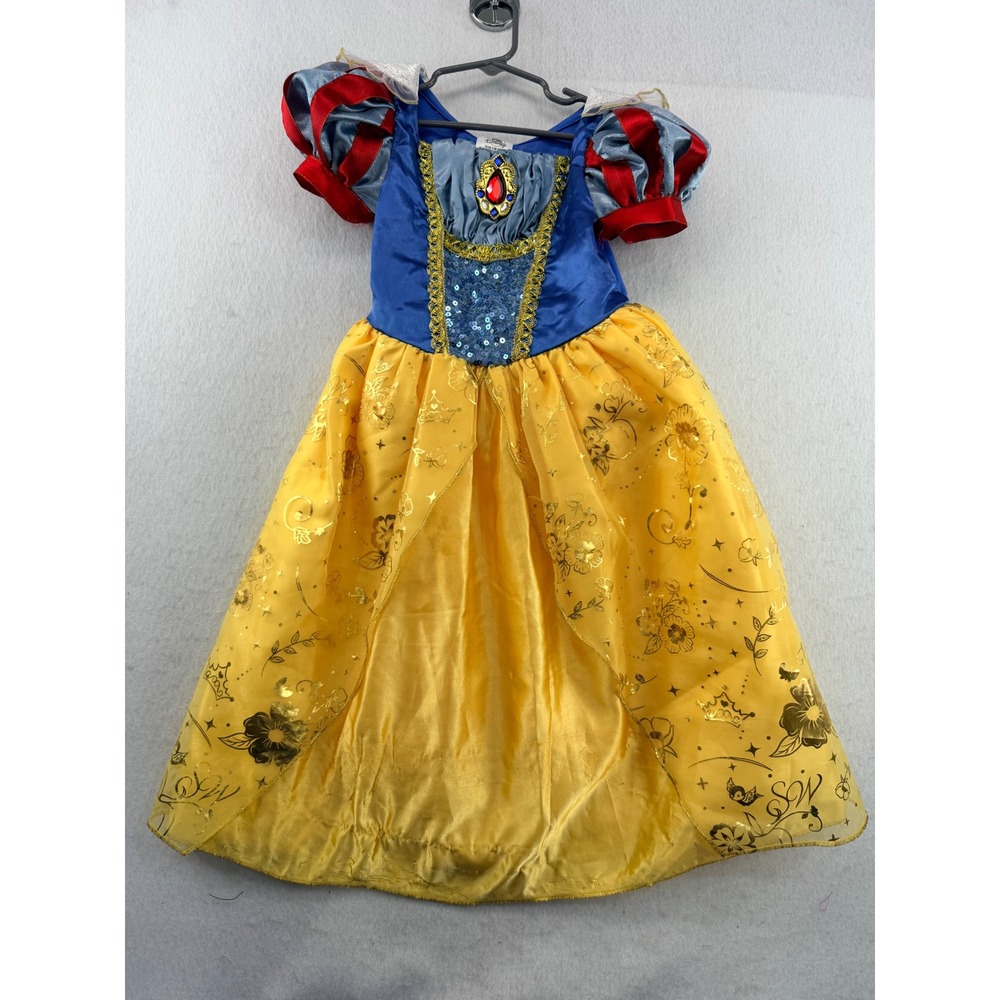 Disney Princess Snow White Costume Dress Blue Yellow Red Girls Size 4